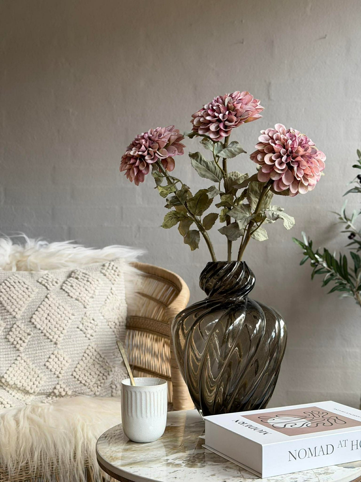 Blomst Dahlia 64 cm - Pink