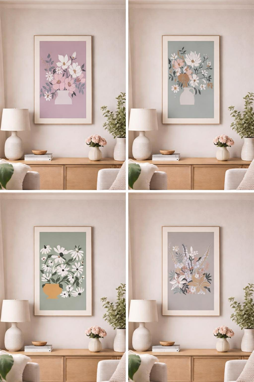 Billede med Blomster - Flere farver