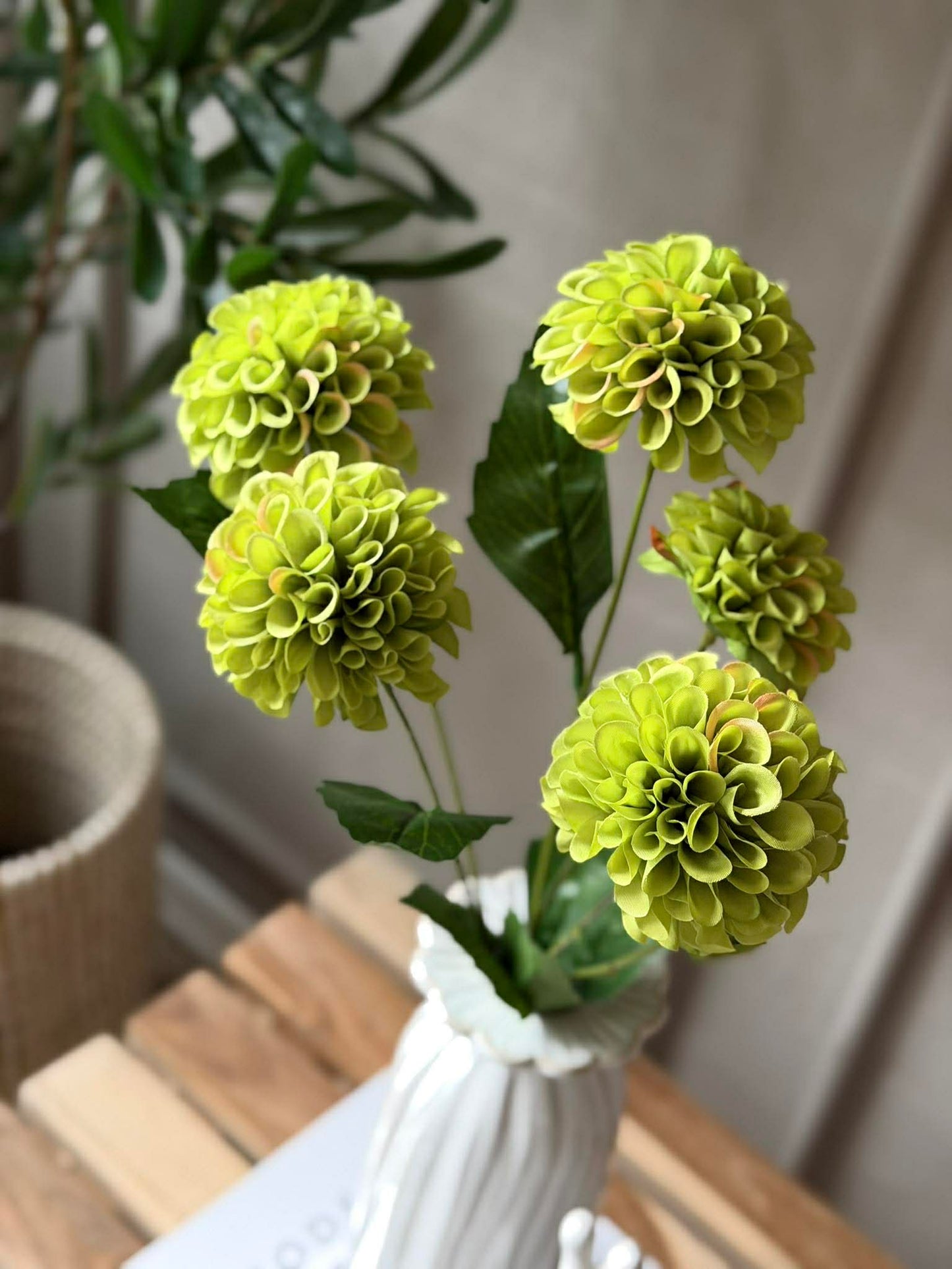 Blomster stilk med flere blomster - Lime