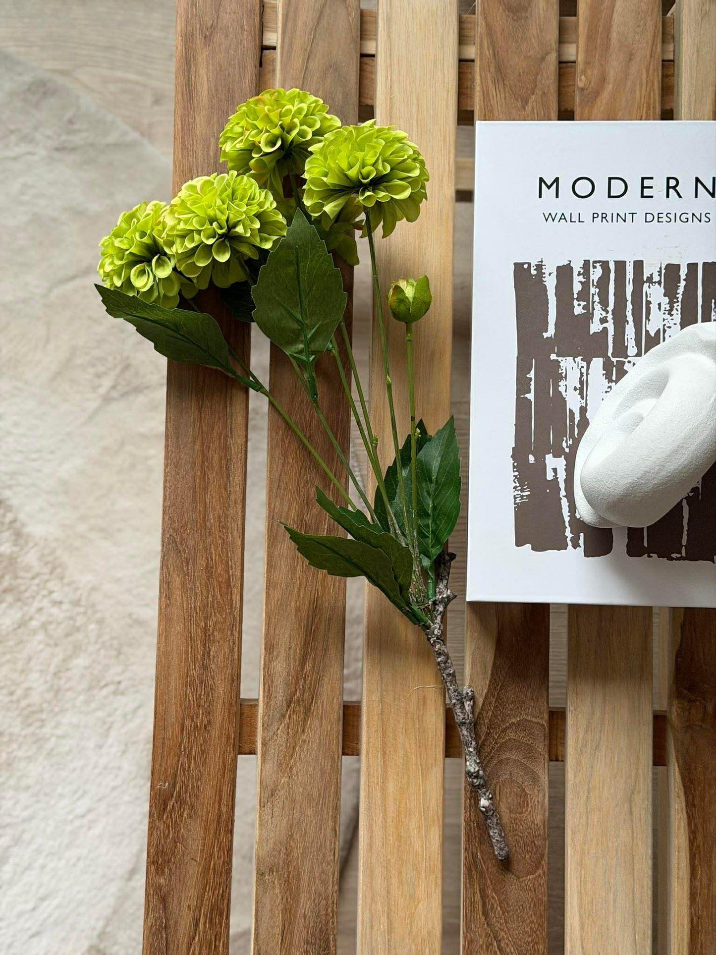 Blomster stilk med flere blomster - Lime