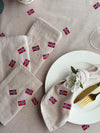 Mundservietter med Norske flag – 4 stk
