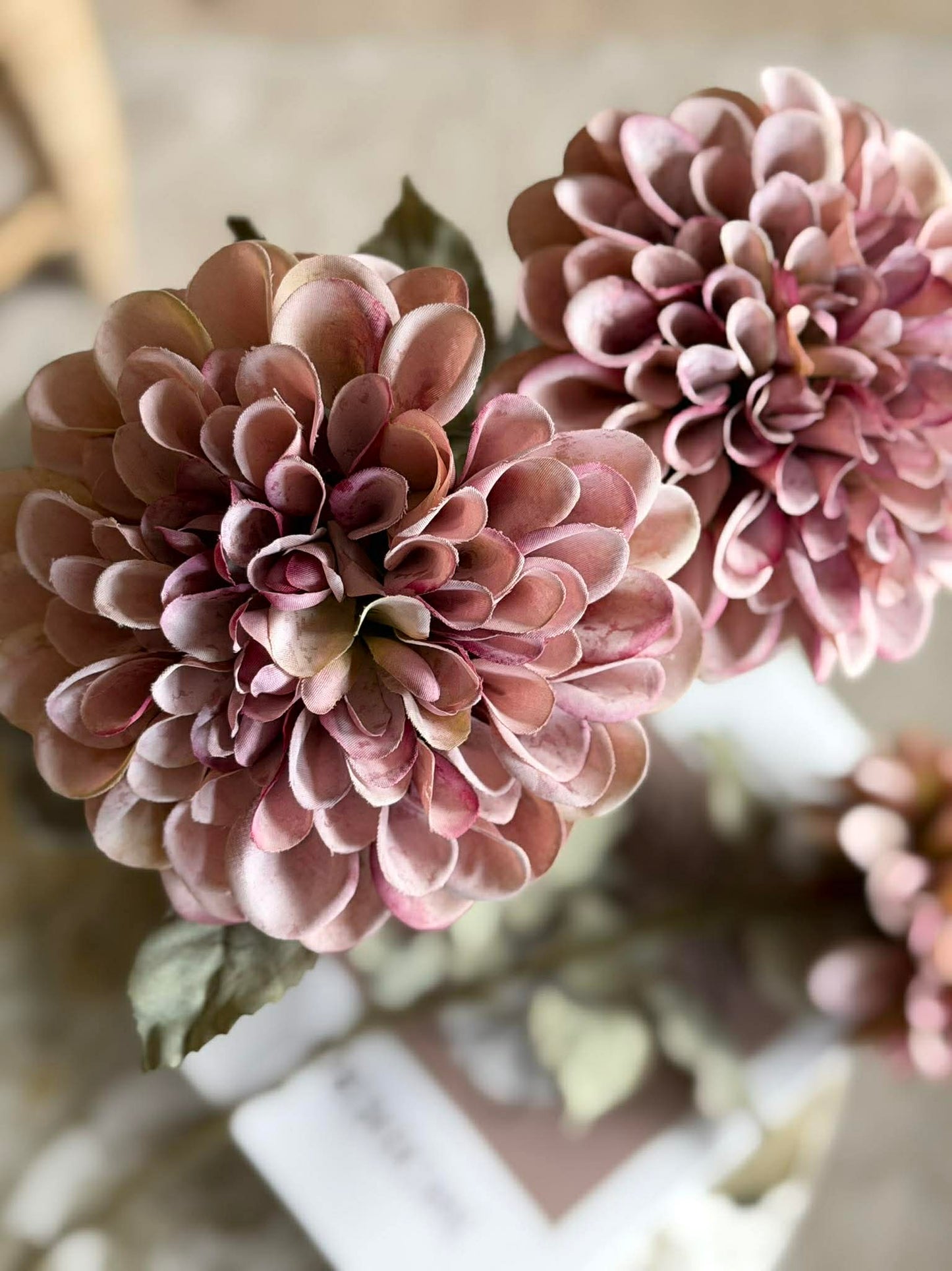 Blomst Dahlia 64 cm - Pink