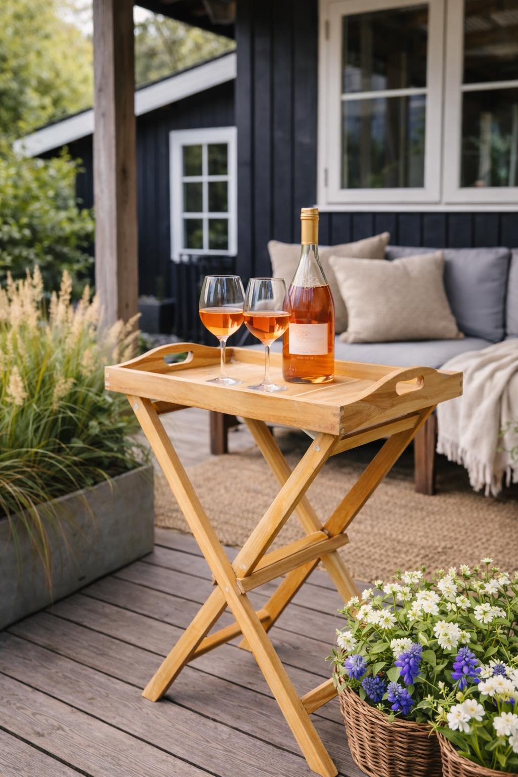 Bakkebord - Teak
