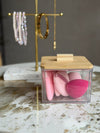 Makeup organiser med svampe - Firkantet