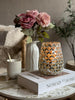 Mosaik lysestage i glas til fyrfadslys