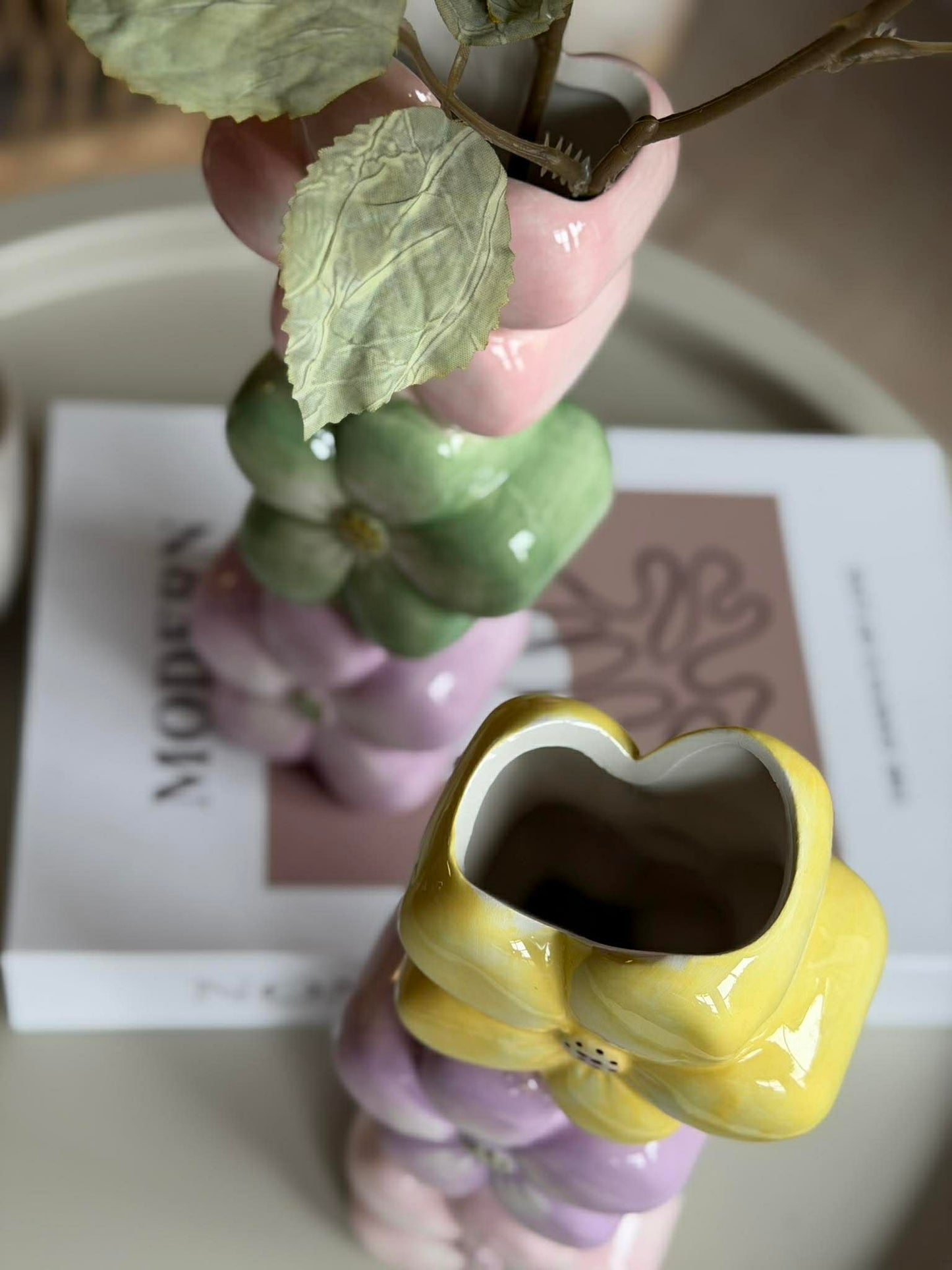 Vase med pastel blomster - Color mix