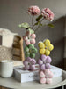 Vase med pastel blomster - Color mix