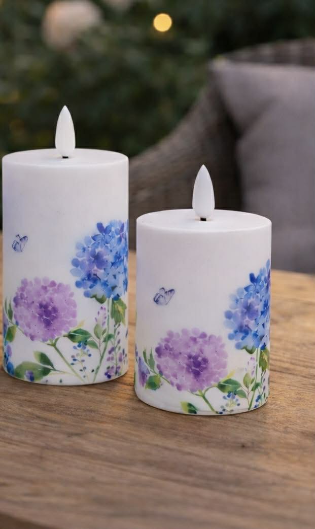 Udendørs Bloklys Flower - Sæt af 3 stk