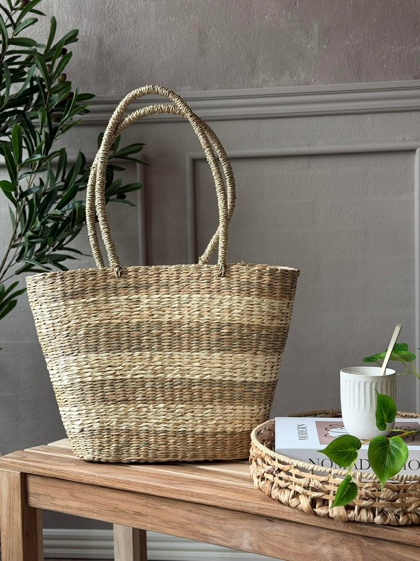 Shopper - Søgræs Striber