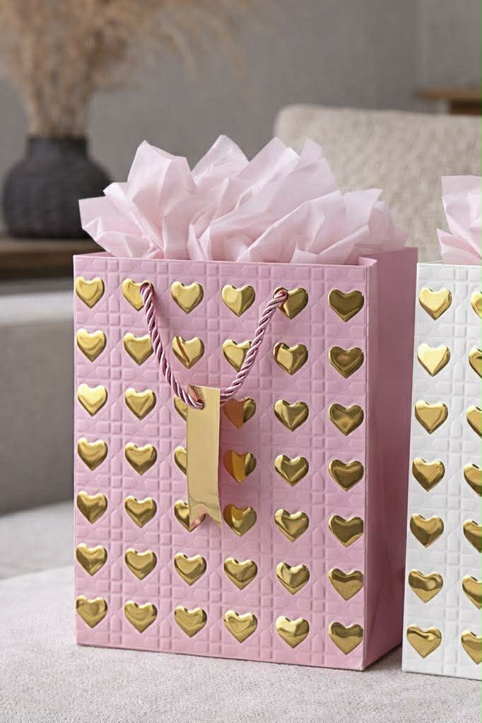 Gavepose Medium med Hjerter - Color Mix 1 stk.