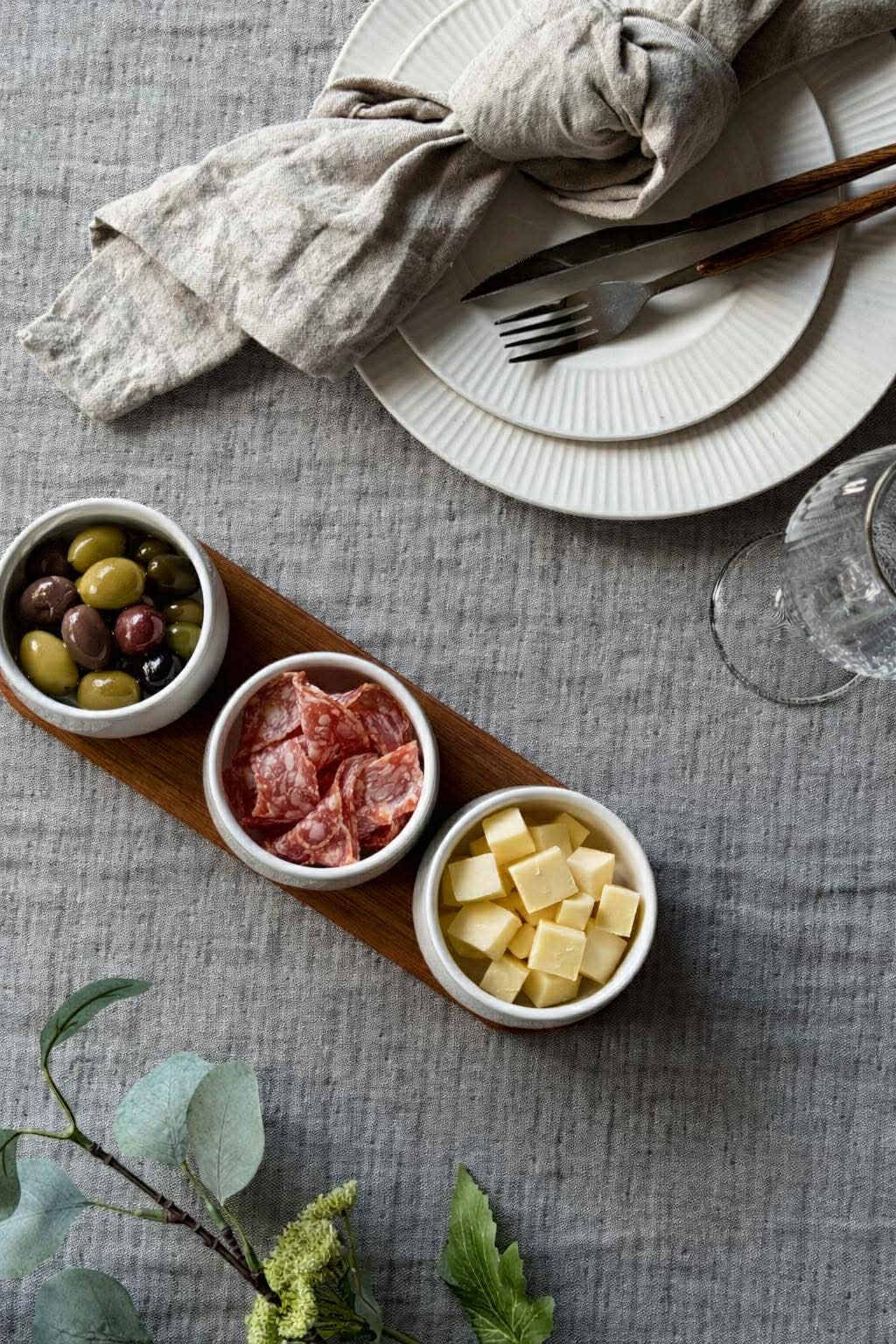 Tapas - 3 skåle og fad
