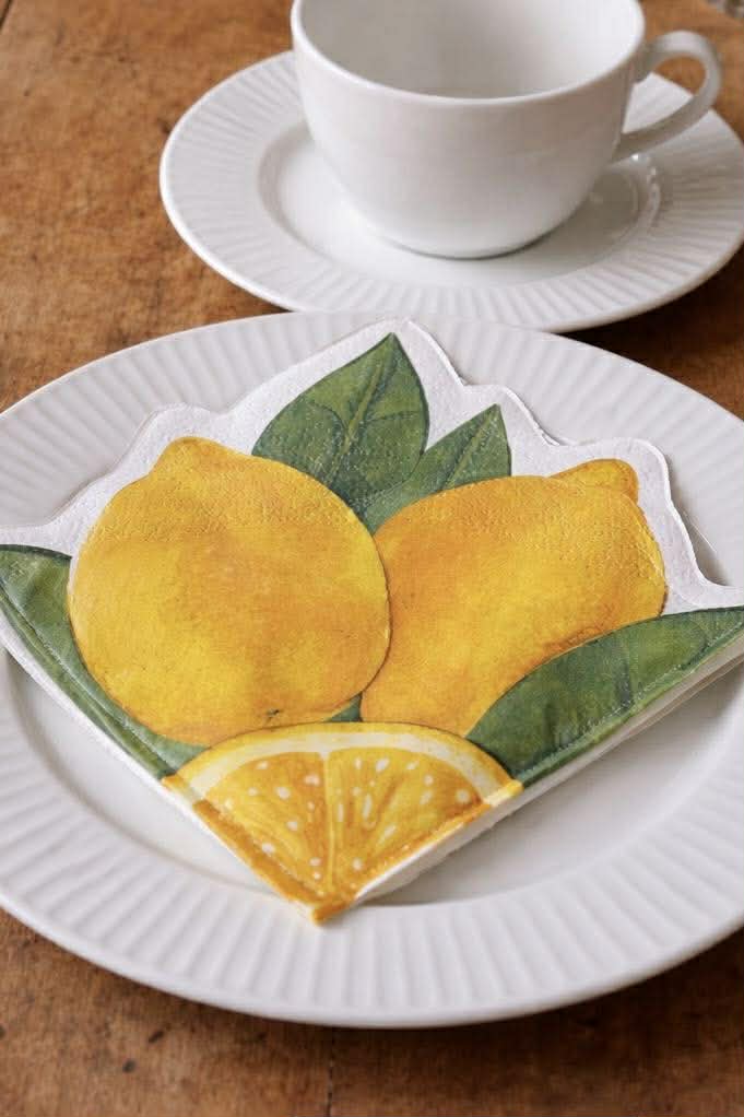 Servietter Citron - 12 stk