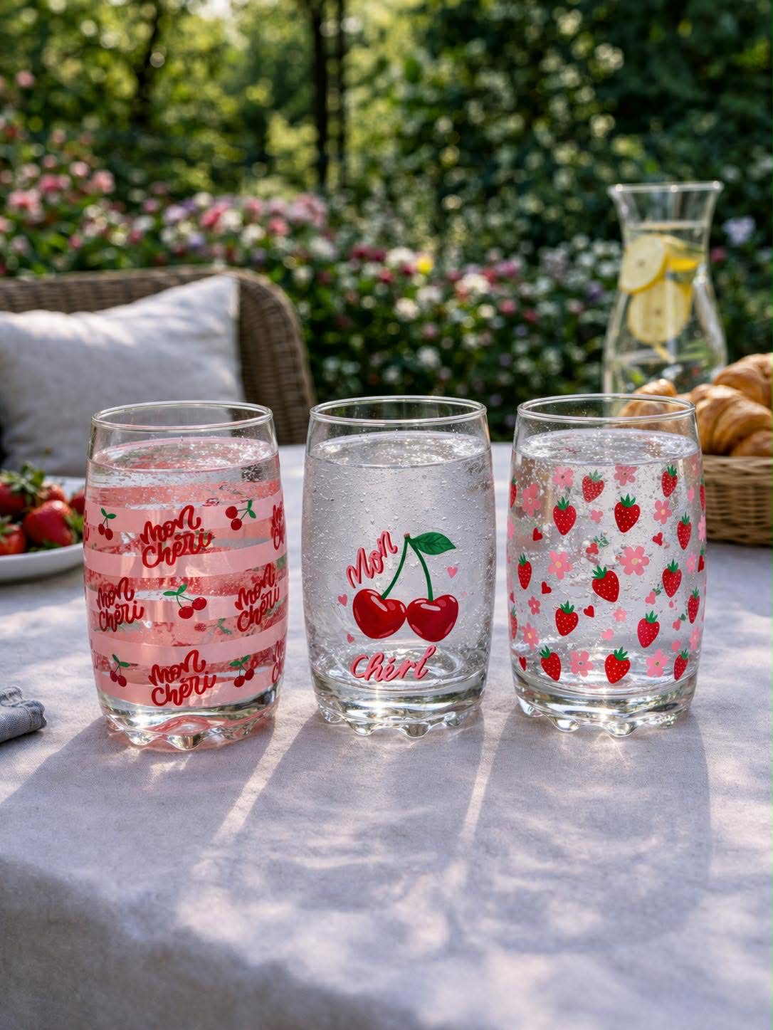 Glas Cherry - Sæt af 3 stk.