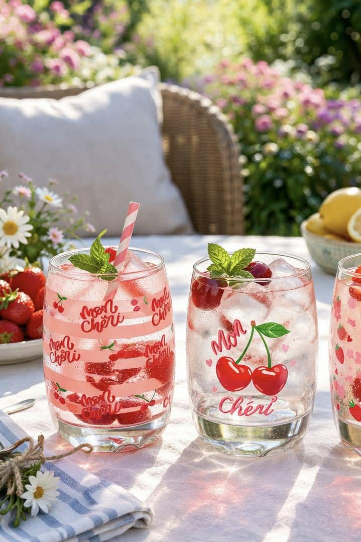 Glas Cherry - Sæt af 3 stk.