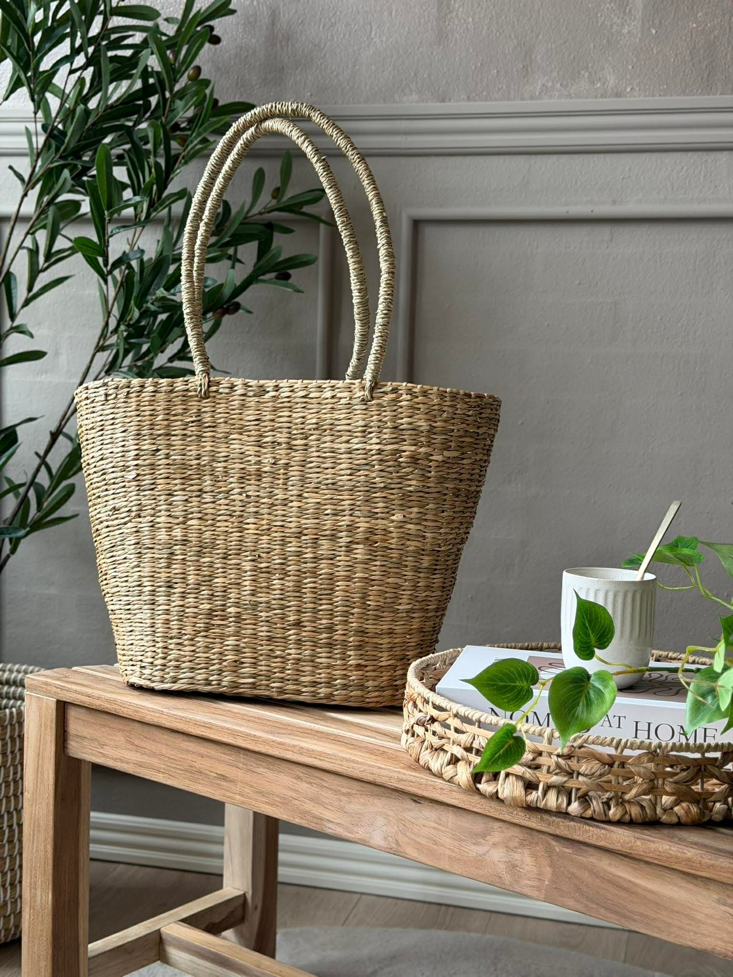 Shopper - søgræs med kanvas