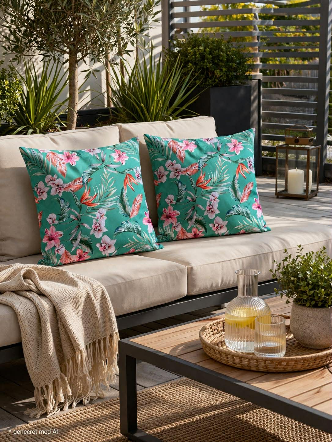 Pude 45x45 cm - Bloom - Flere farver