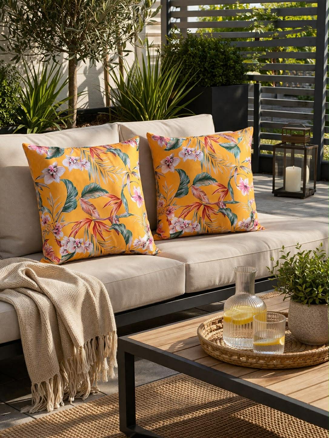 Pude 45x45 cm - Bloom - Flere farver
