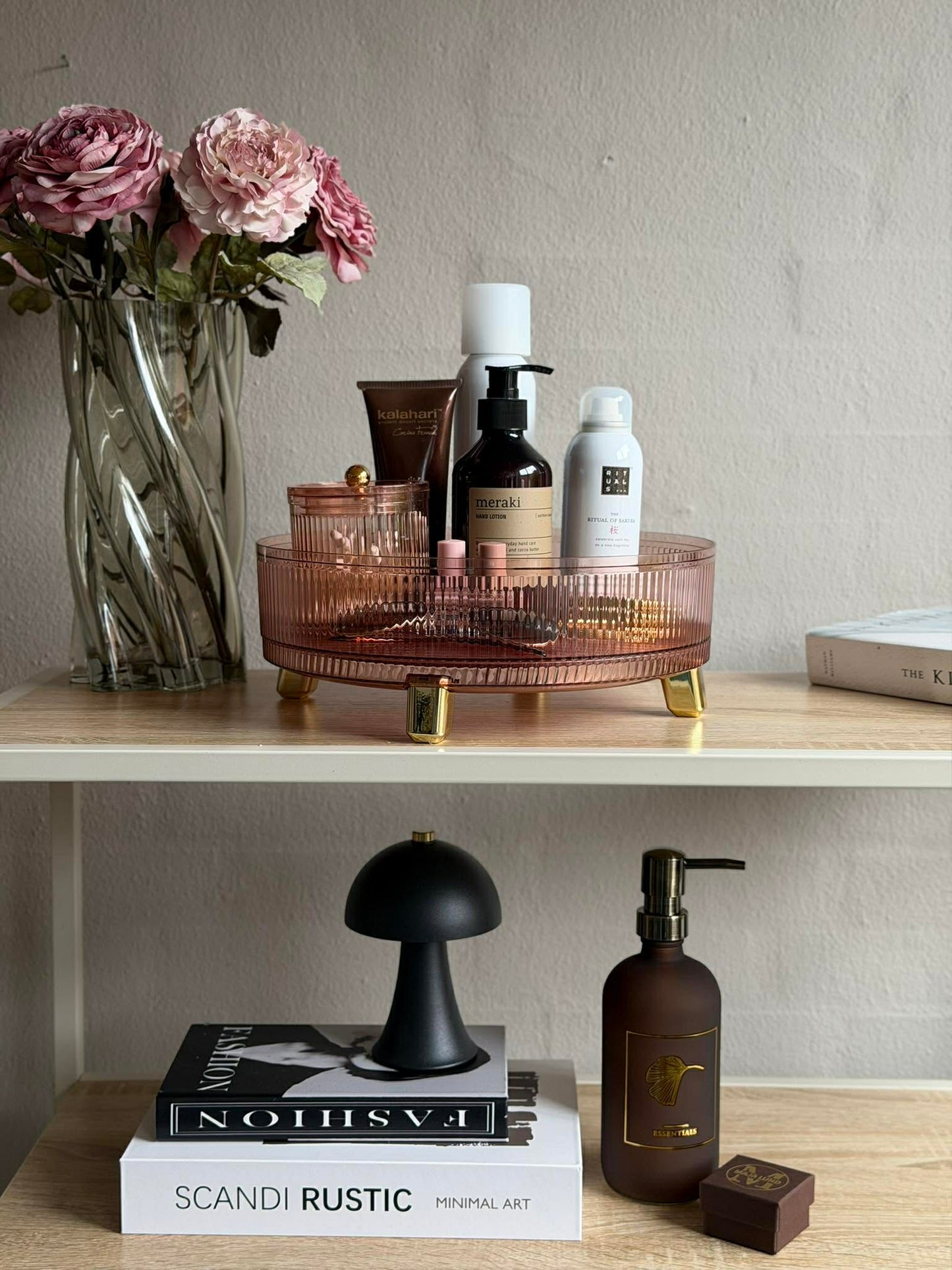 Rund Makeup organiser - Rosa