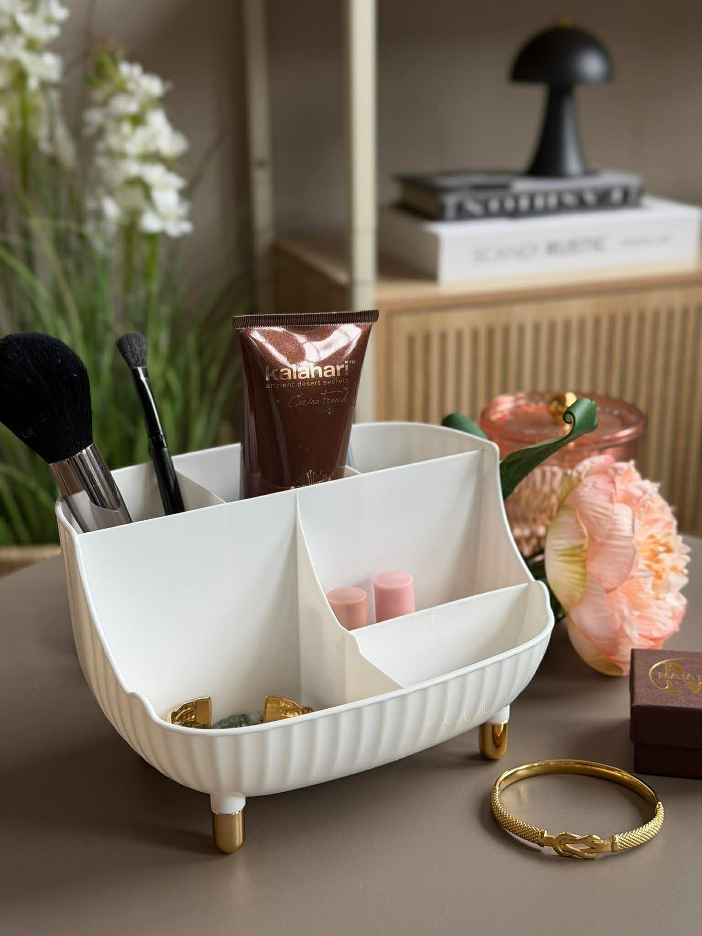 Makeup organiser 6 rum- Hvid