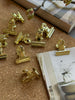 Papirklemme i guldfarvet metal - 10 stk