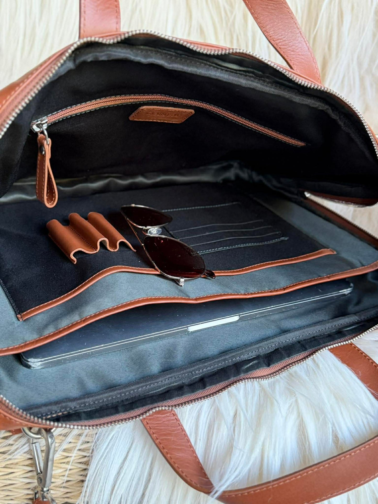 Laptoptaske - LUND New Cognac