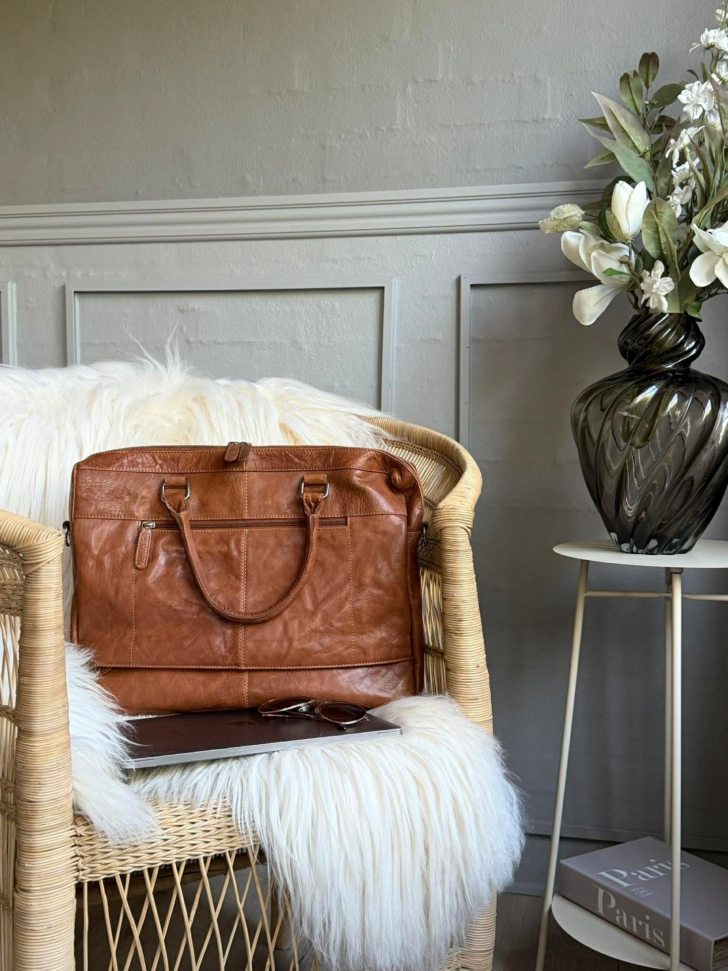 Laptop / arbejdstaske - New Maisy Cognac