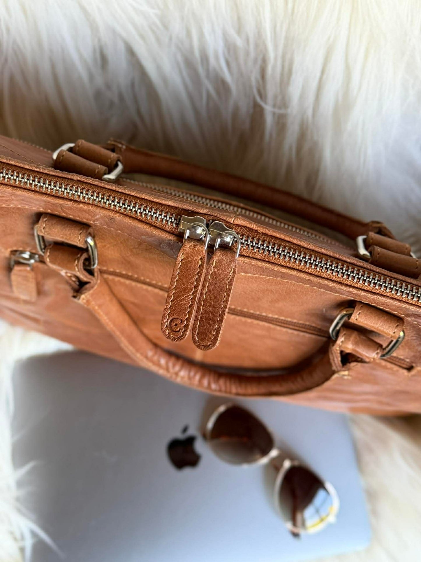 Laptop / arbejdstaske - New Maisy Cognac