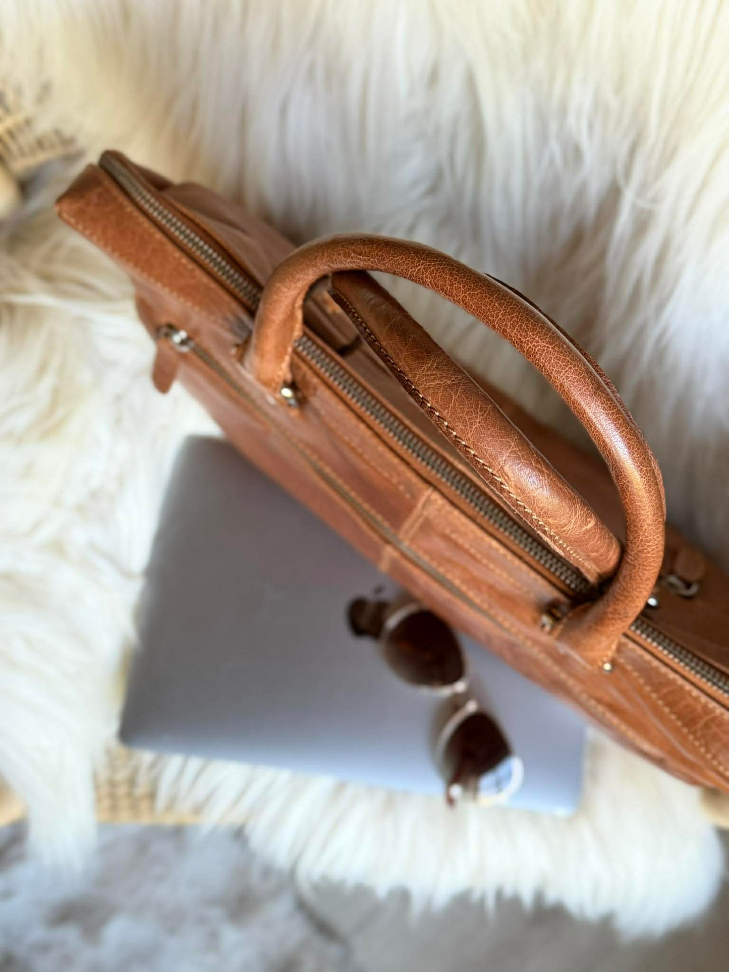 Laptop / arbejdstaske - New Maisy Cognac