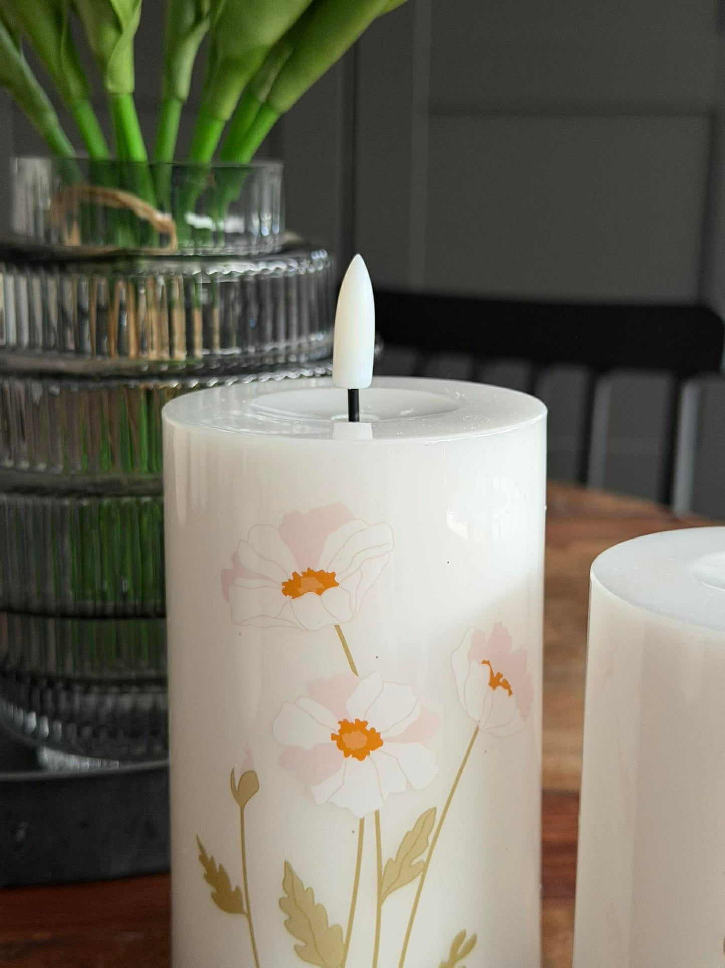 LED Bloklys TWINKLE Poppy Rose  - Sæt med 2stk.