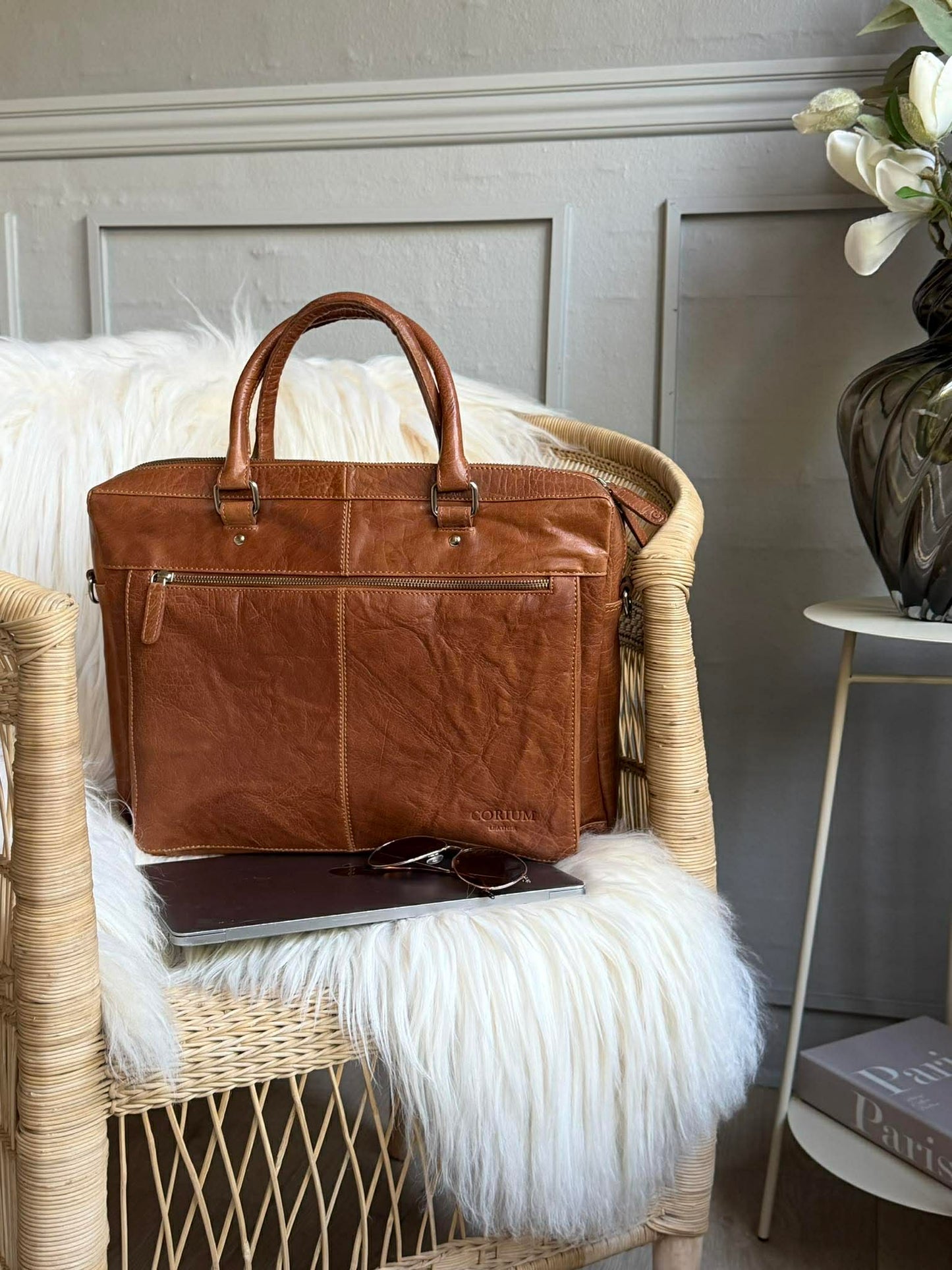 Laptop / arbejdstaske - New Maisy Cognac