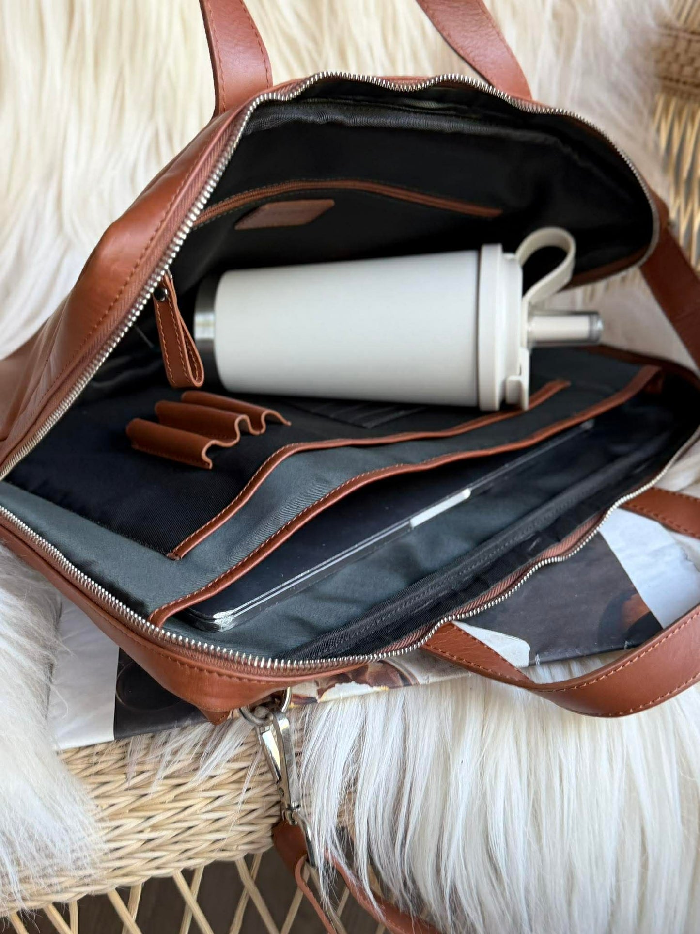 Laptoptaske - LUND New Cognac