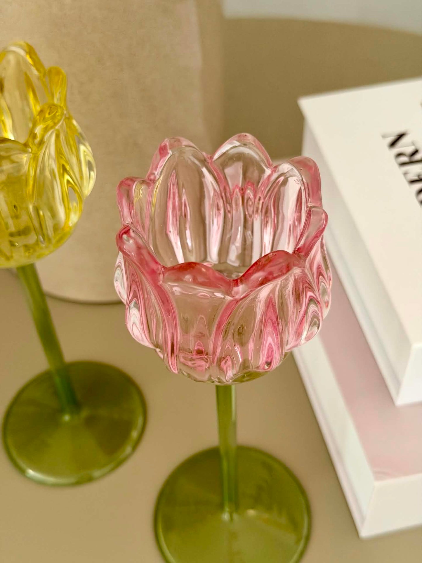 Lysestager Tulipan - Rosa