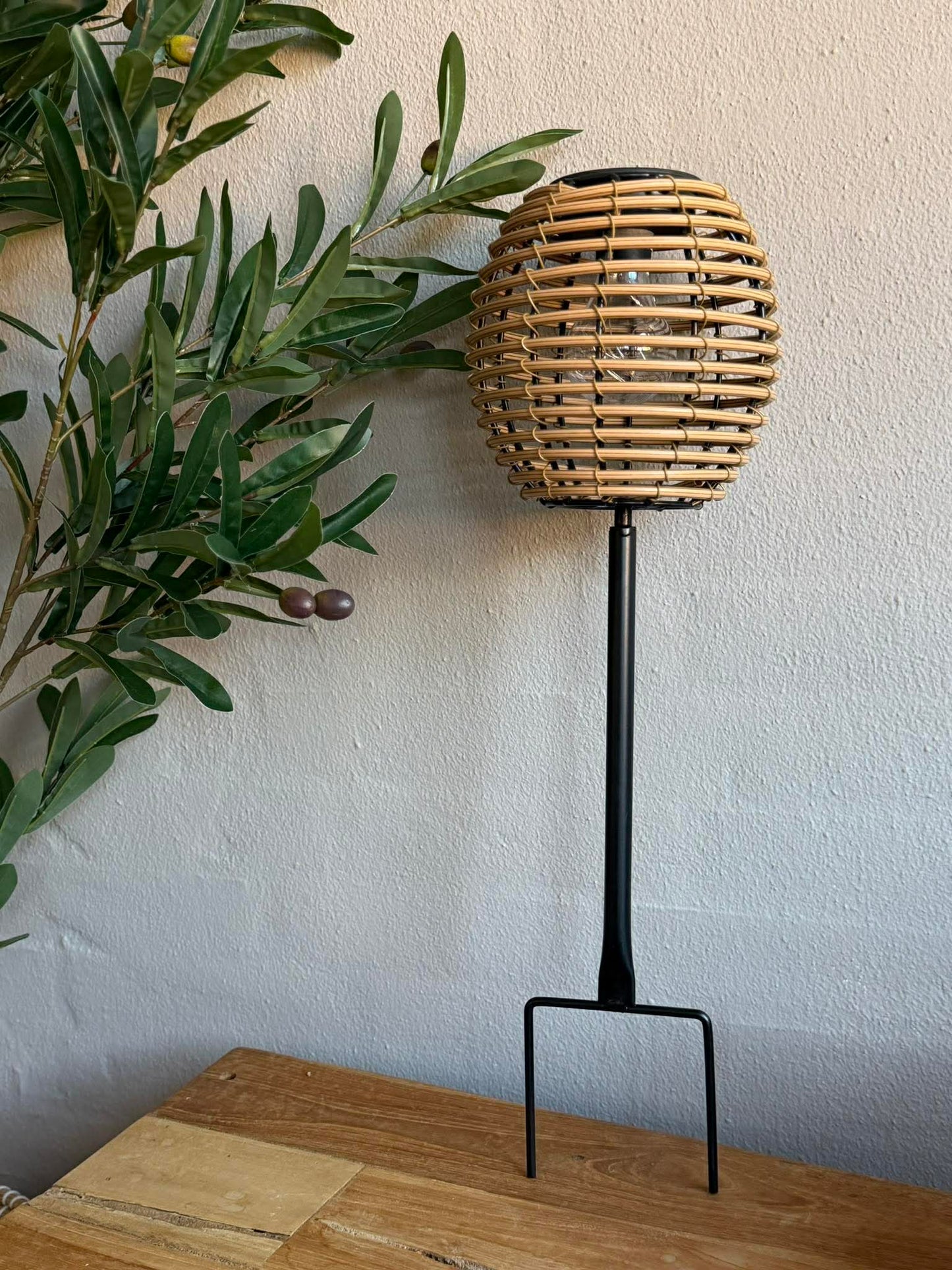 Lanterne på spyd 53 cm - Solar Natur