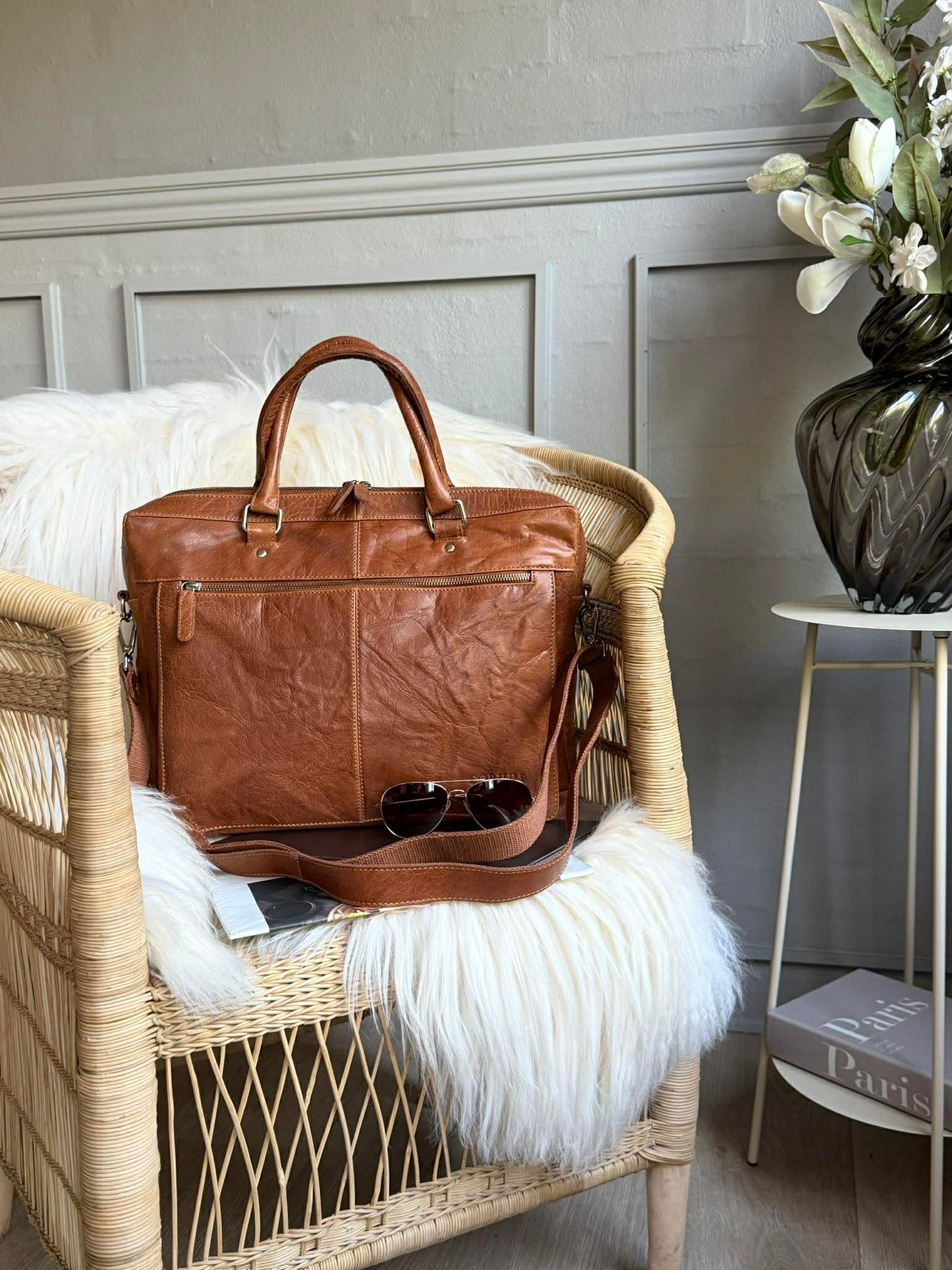 Laptop / arbejdstaske - New Maisy Cognac