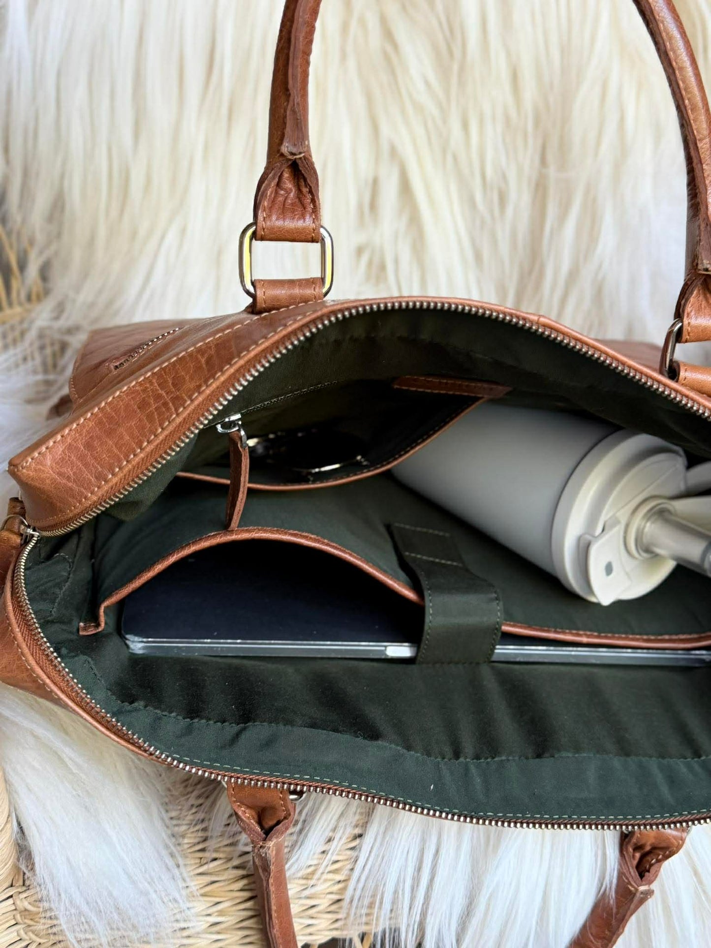 Laptop / arbejdstaske - New Maisy Cognac