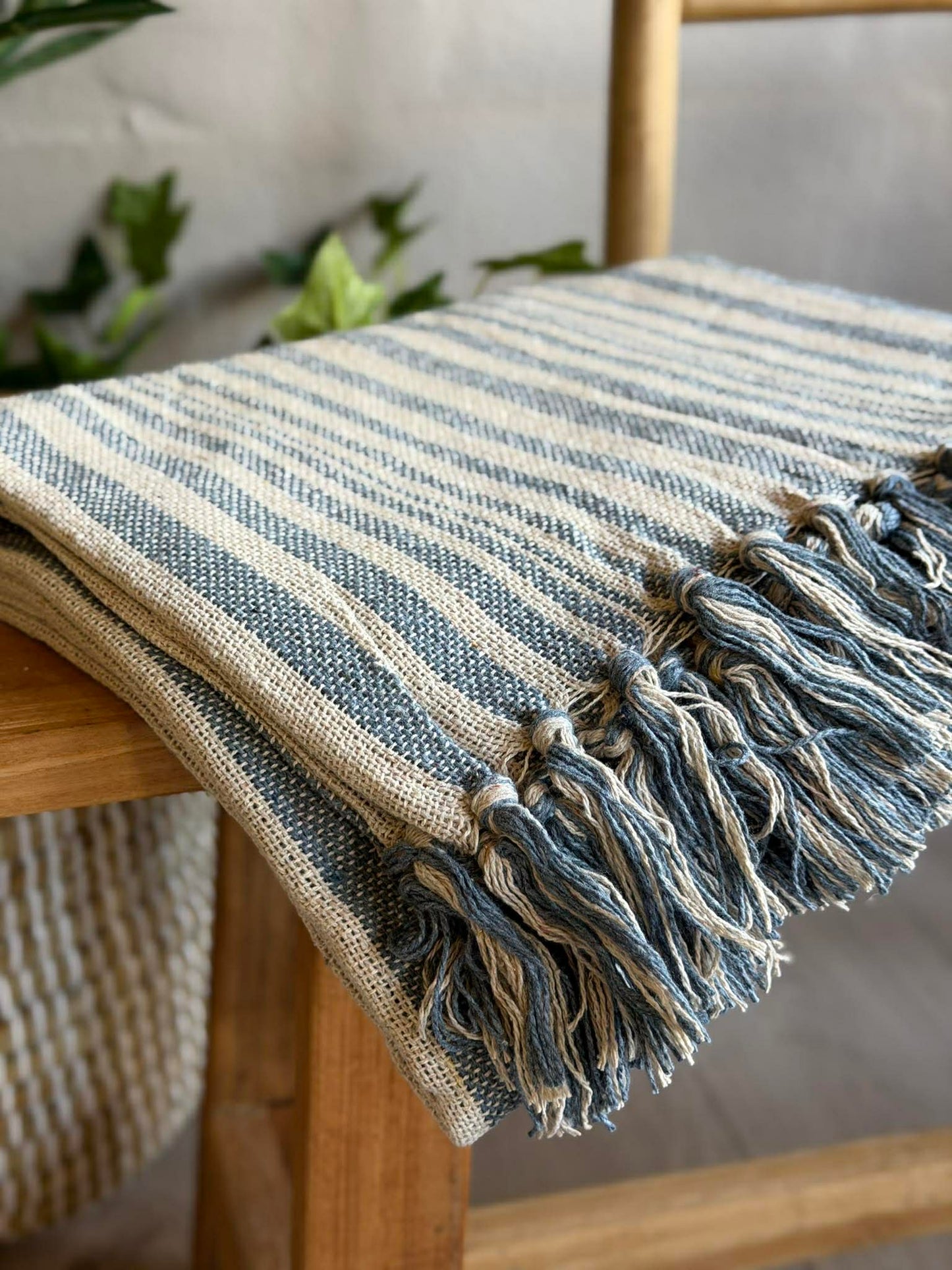 Plaid SKAGEN - Blå strib
