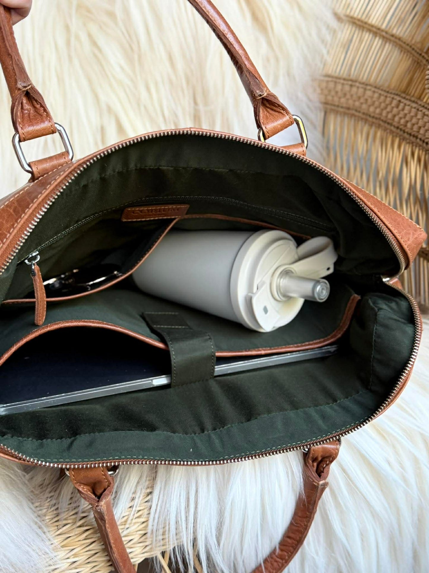 Laptop / arbejdstaske - New Maisy Cognac