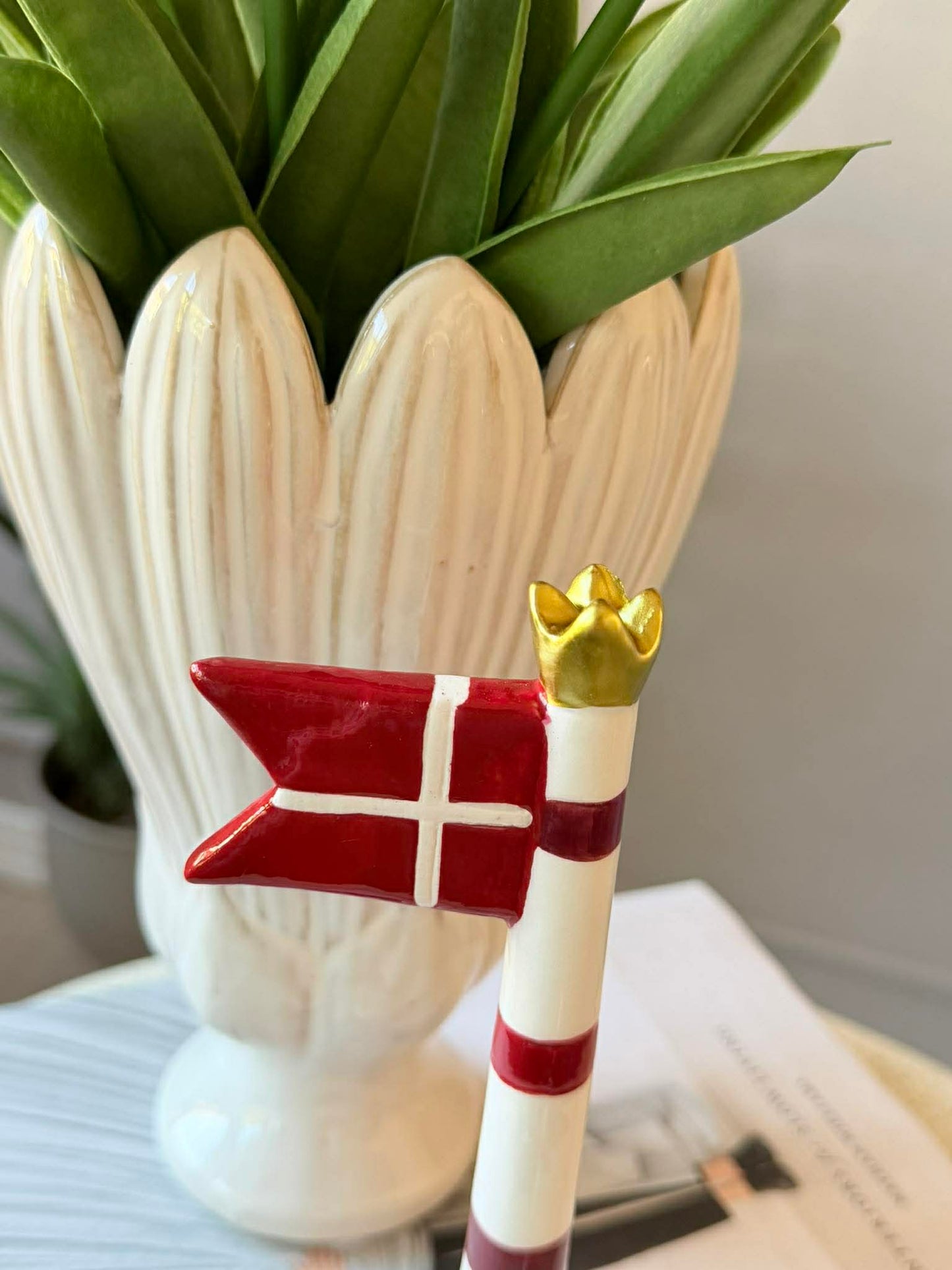 Studenterflag med striber 18 cm - Flere farver