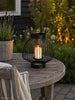Lanterne med glas - Black