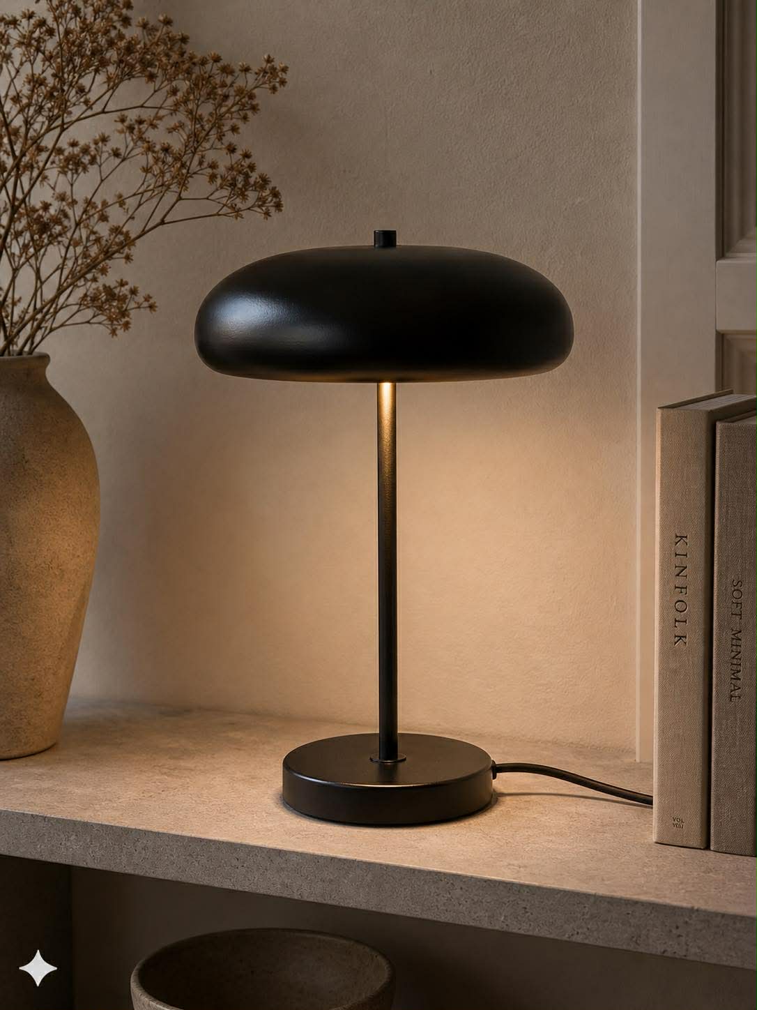 Bordlampe - Sort metal