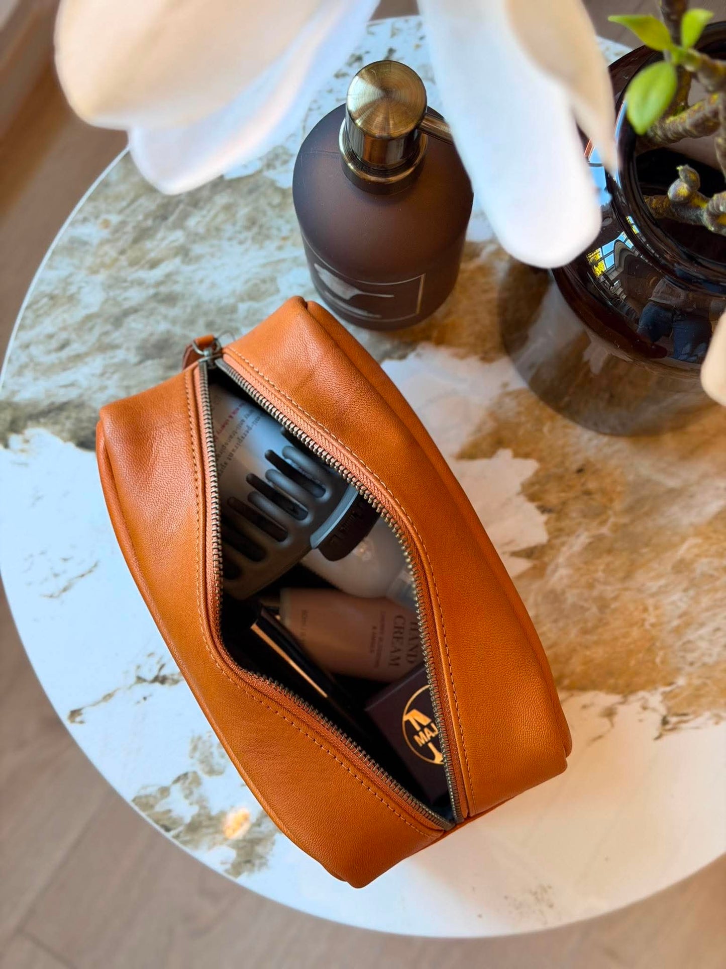 Toilettaske Faust - Cognac