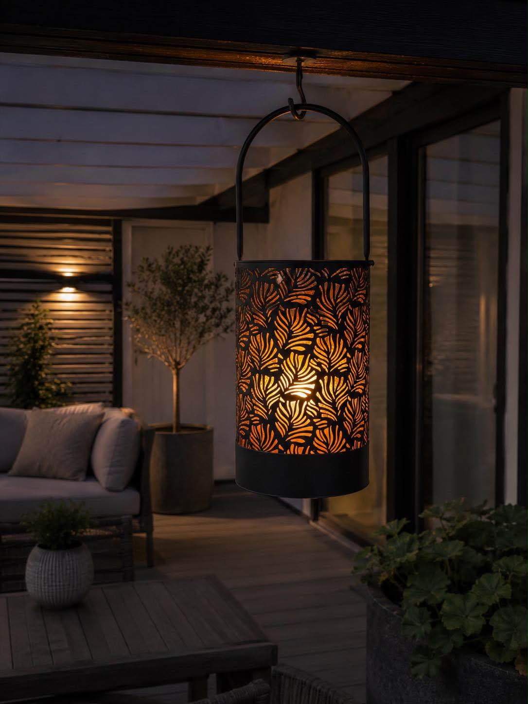 Lanterne Flower Cut Solar