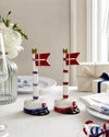 Studenterflag med striber 18 cm - Flere farver