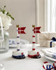 Studenterflag med striber 18 cm - Flere farver