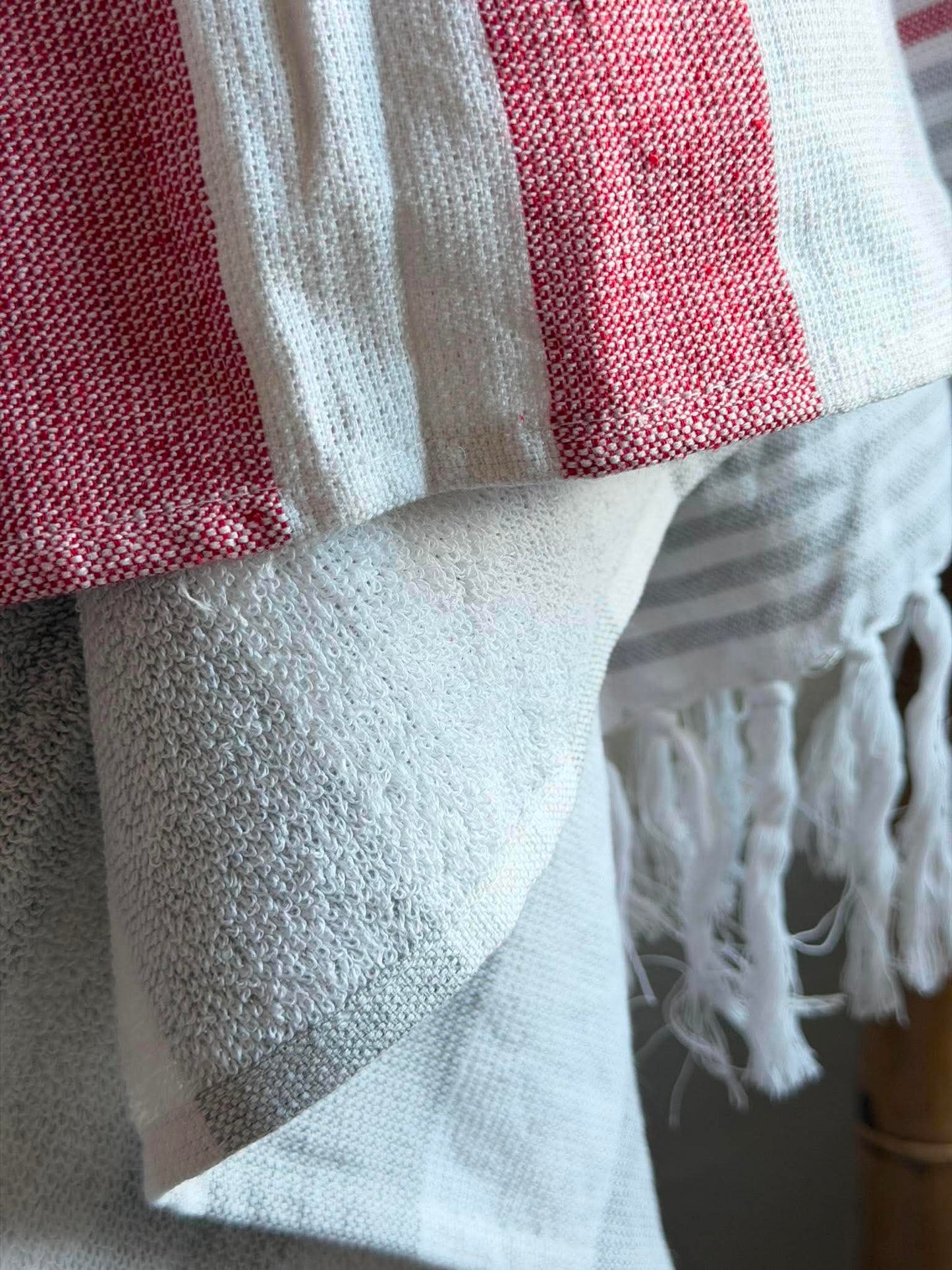 Hammam håndklæde med Frotté - Flere farver