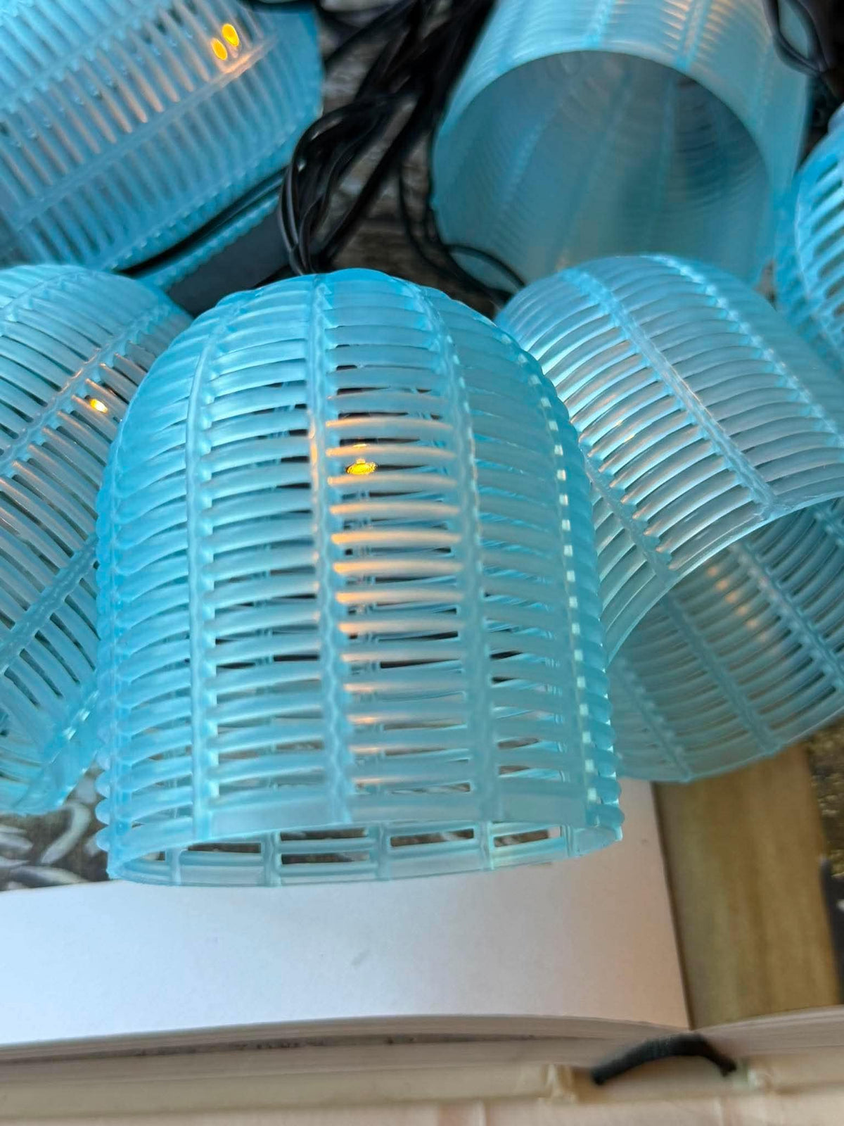 Lyskæde med solceller - Blue