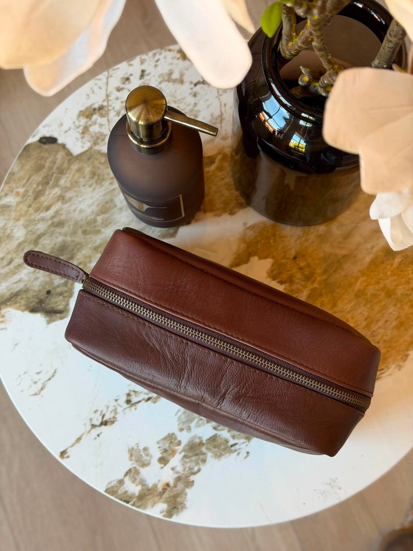 Toilettaske Faust - Dark brown