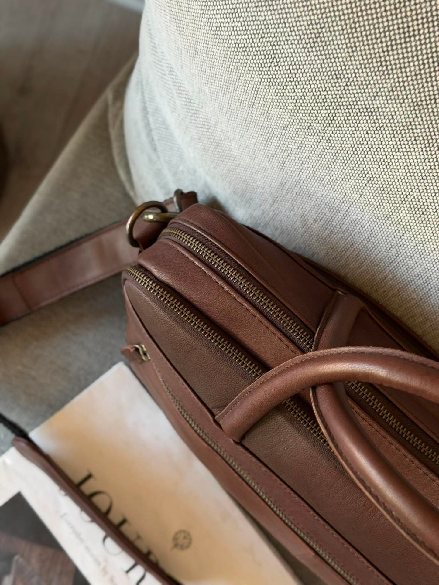 Laptoptaske Faust dobbelt - Dark brown