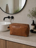 Toilettaske - Vintage cognac