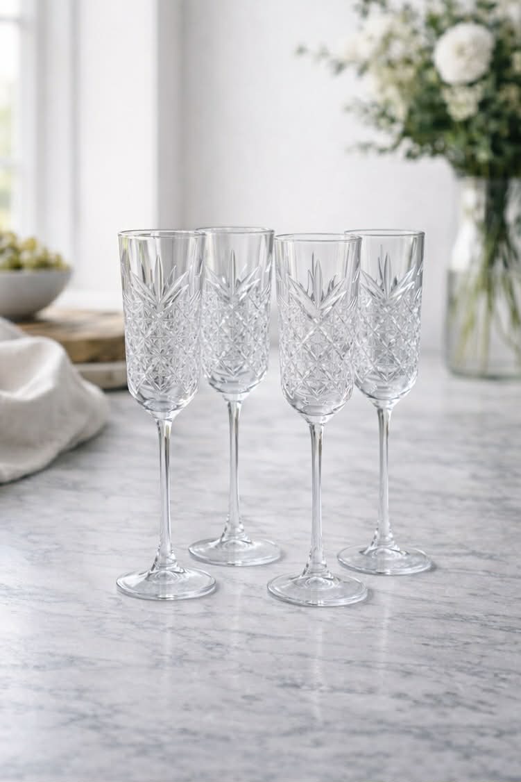 Champagneglas - 4 stk